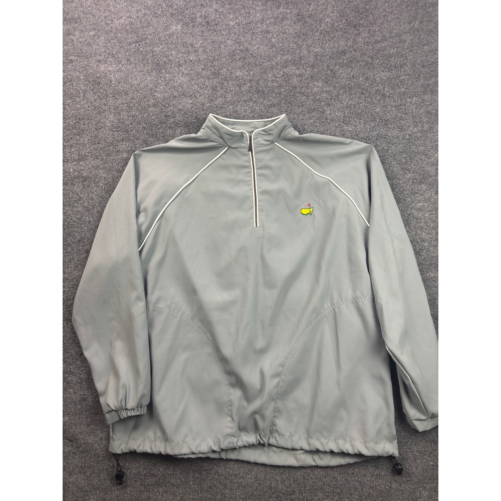 Masters Collection Quarter Zip Windshirt Mens L Grey Golf Pullover Vented Back